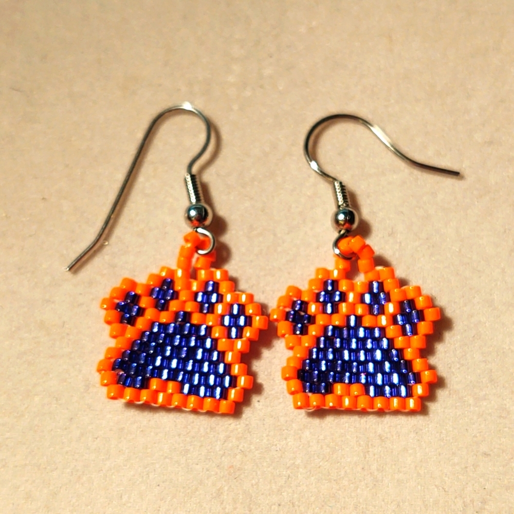 Paw Print Earrings Handmade